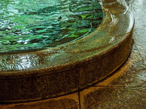 a close up of a water fountain at 河内長野荘 in Nagano