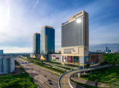 Nespecifikovaný výhled na destinaci Johor Bahru nebo výhled na město při pohledu z hotelu