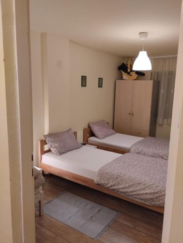 two beds in a small room with at Dečiji vinogradi Belgrade, Sopot, Kosmaj in Sopot