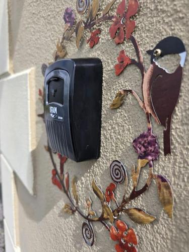 a bird on the side of a wall at Benroe House 5 Bedrooms in Killybegs