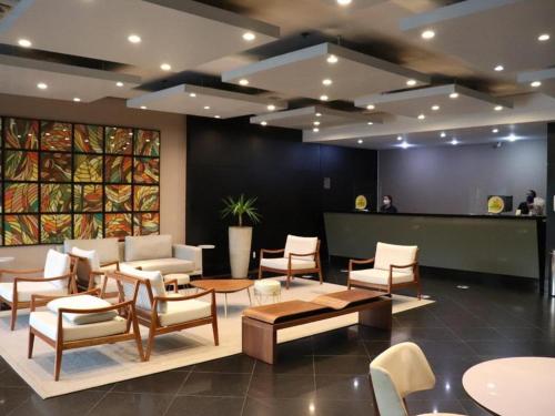 Χώρος καθιστικού στο Flat Manaus Hotéis Millenium
