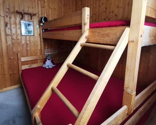 - une chambre avec 2 lits superposés dans une cabine dans l'établissement Résidence Eskival - 2 Pièces pour 4 Personnes 92, à Val Thorens