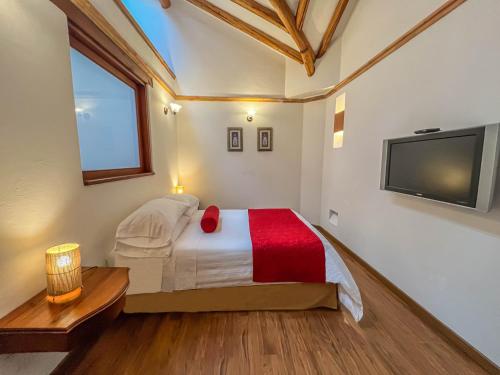 Cama o camas de una habitación en Maria Bonita Hotel