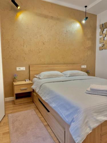 a bedroom with a large bed in a room at Blancris Boutique in Braşov