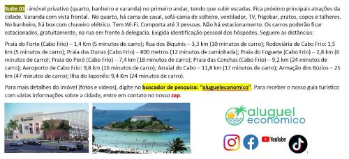 a page of a website with a picture of a small island at Cabo Frio - Jardim Caiçara - Aluguel Econômico in Cabo Frio
