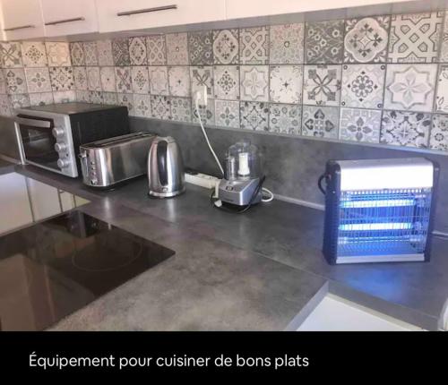 Dapur atau dapur kecil di Résidence les Nautiles