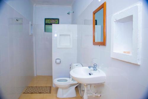 Koupelna v ubytování Shamba Hostel