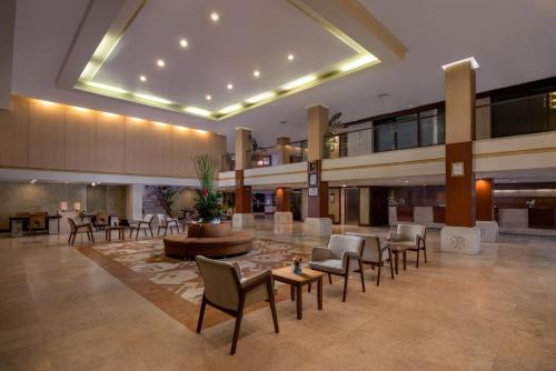 Coin salon dans l'établissement Prama Sanur Beach Bali