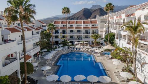 an aerial view of a hotel with a swimming pool at Ona Beverly Hills Heights in Los Cristianos