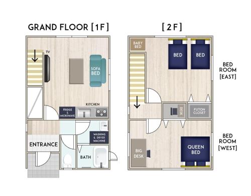 a floor plan of a small house at 【KouriGarden】古宇利島の海と緑と星を眺める一棟貸切別荘ヴィラ in Nakijin