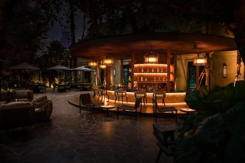 Ruang duduk di Marriott Executive Apartments, Bangkok Townhall Sukhumvit