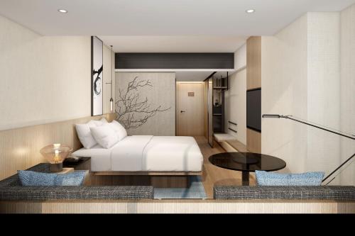 Fairfield by Marriott Xi'an Yantaにあるベッド
