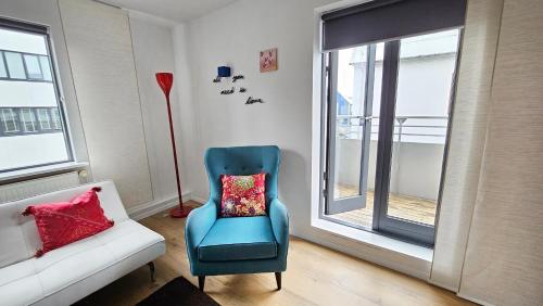 Ruang duduk di Reykjavik4You Apartments