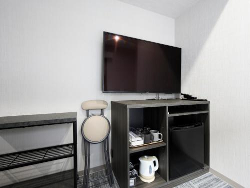 TV a/nebo společenská místnost v ubytování HOTEL NOIR Kagoshima Chuo Station