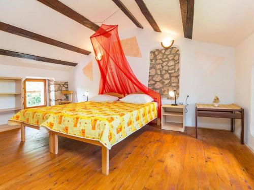 Postel nebo postele na pokoji v ubytování House Justina -Labin-quiet place