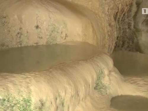 a close up of a white object in a cave at Armen bed and breakfast in Halidzor