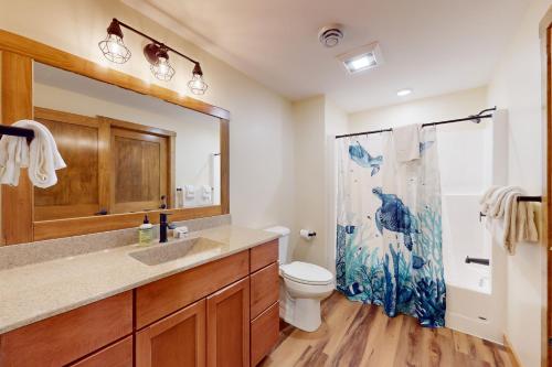 Koupelna v ubytování Lakeside Lodge