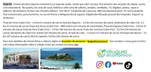 a screenshot of a page of a website with a picture of an island at Cabo Frio - Jardim Caiçara - Aluguel Econômico in Cabo Frio