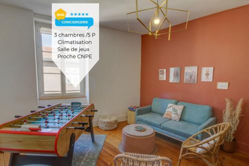 La salle de jeux-3 chambres-5pers-cnpe bugey