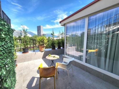 Penthouse with a city view