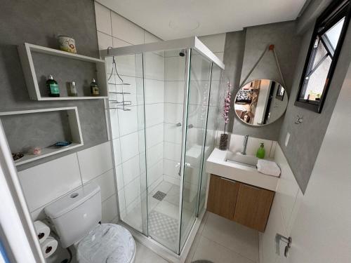 Koupelna v ubytování The Park- no coração de POA