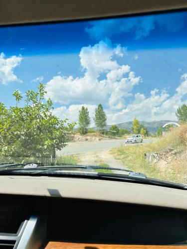 a view of a road from a car window at Gndevaz homme in Jermuk