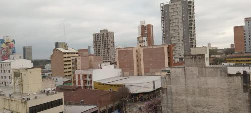 a view of a city with tall buildings at Departamento Recoleta Centro in Santa Fe