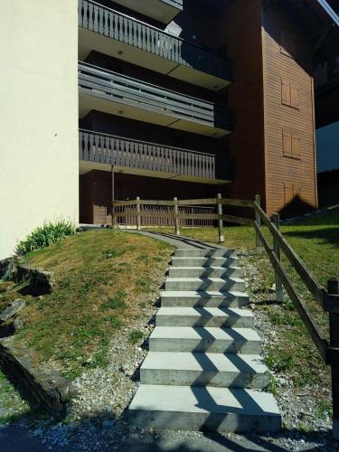 a walkway in front of a building at OURSONS 1 in Morillon