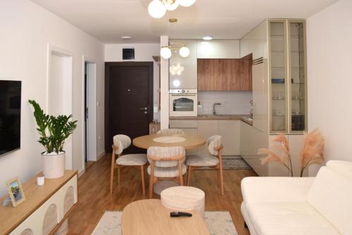 Kuchyň nebo kuchyňský kout v ubytování Apartman Raj