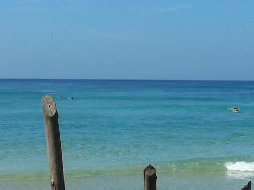 a view of the ocean from the beach at Ahangama Eco Villa in Ahangama
