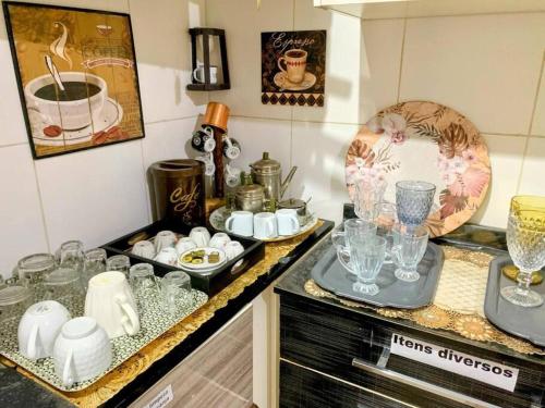 Dapur atau dapur kecil di Casa de campo Domeni rustica e próximo a cidade de Juiz de Fora MG