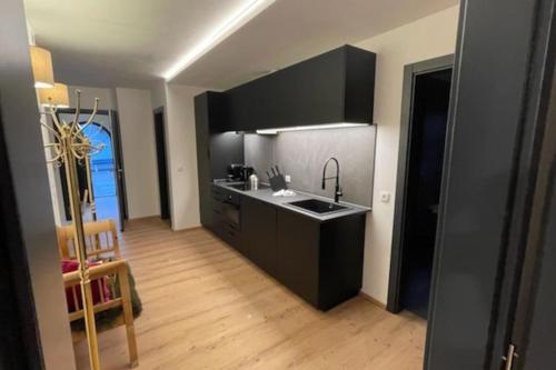 Kuchyň nebo kuchyňský kout v ubytování LOU Chalet Apartment Luis