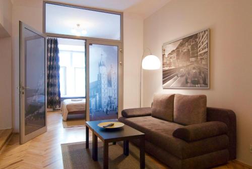 Χώρος καθιστικού στο Apartments Legendary Kraków