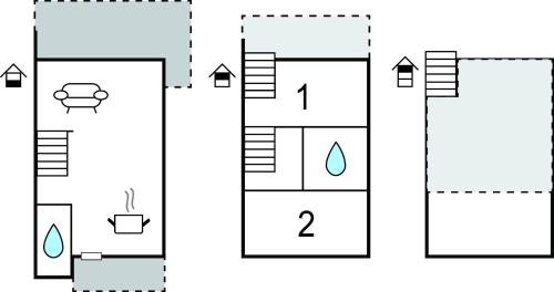 a diagram of a house with different views at Villa Seensucht in Olpenitz