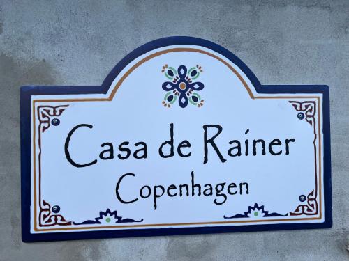 a sign that reads casa de ranger supervisor at Casa de Rainer Copenhagen Room 6 in Copenhagen