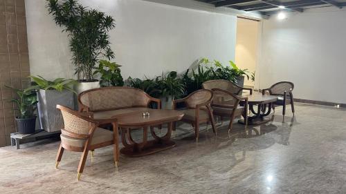 Un lugar para sentarse en Hotel Silver Clé Hitech City Madhapur