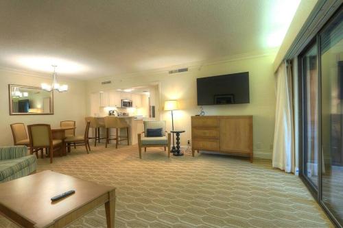 Televisyen dan/atau pusat hiburan di Luxury 1 Bedroom Condo in Palm Harbor Florida 2 Miles From Beach Sleeps 4