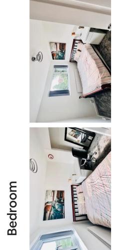 a room with several pictures on the wall at Luxury room near train station and city centre in Stivichall