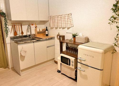 Dapur atau dapur kecil di Anri forest Stay #5people#rooftop#laundry