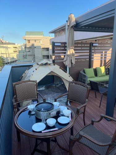 Uma varanda ou terraço em シティパール桜新町 渋谷新宿自由が丘に便利なアクセス