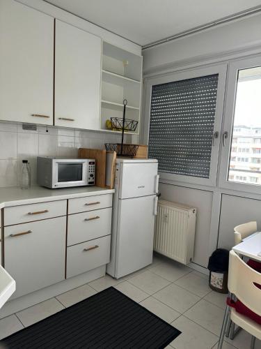 Dapur atau dapur kecil di Stylish flat close to Basel with a stunning view