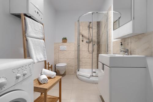 Koupelna v ubytování Aparthotel Platinum