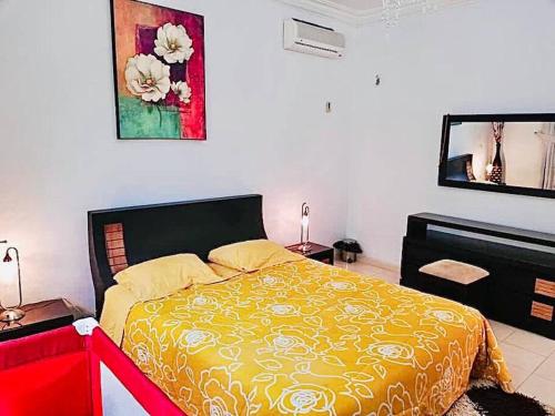 Una cama o camas en una habitación de Villa Erriadh Kelibia