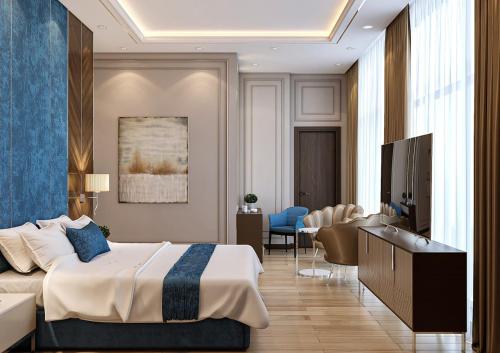 TV a/nebo společenská místnost v ubytování ZARA HoTEL