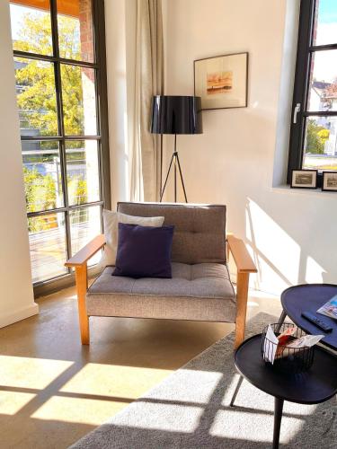Ruang duduk di Sonniges Hinterhaus OG Innenstadt