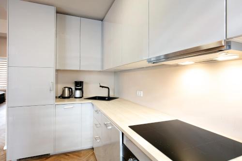 Η κουζίνα ή μικρή κουζίνα στο Hotel zur Panke Wohnung 5