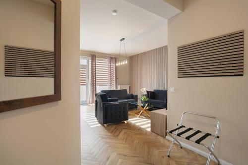 Χώρος καθιστικού στο Hotel zur Panke Wohnung 5