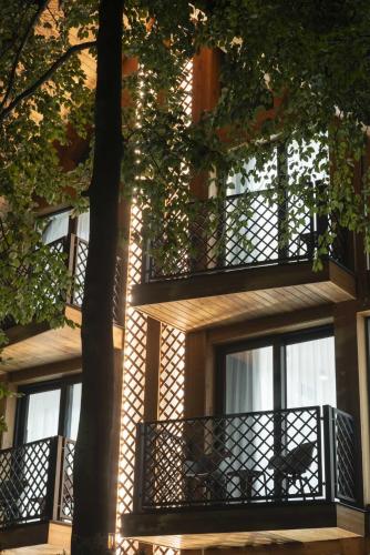 Balkón nebo terasa v ubytování Stefanova Zakopane Aparthotel & Spa