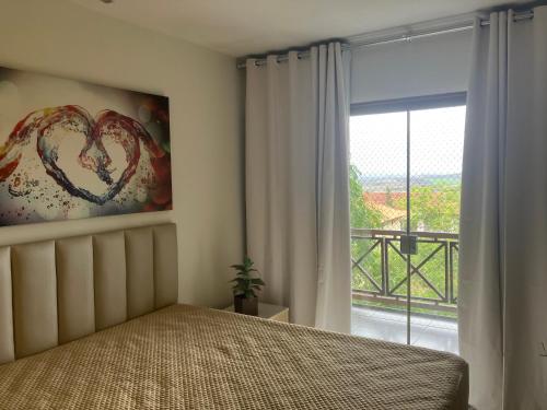 Ένα ή περισσότερα κρεβάτια σε δωμάτιο στο Flat Mobiliado no Condominio Flats Monte Castelo - Gravatá 4B Mod2