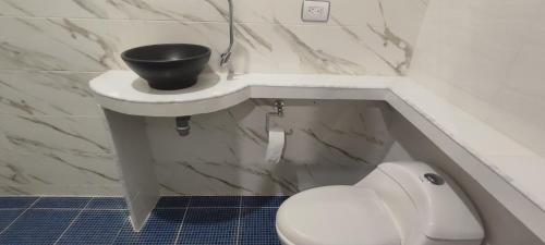 Koupelna v ubytování hotel interamericano